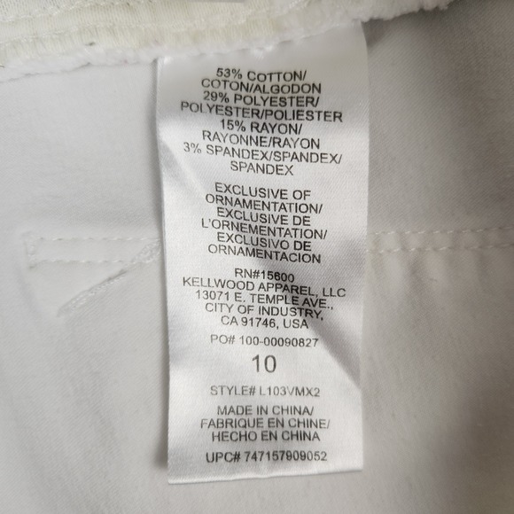 Wit & Wisdom Skinny Pants Womens 10 White Ab-solution L103VMX2 Stretch Mid Rise - Picture 7 of 8